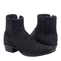 Men’s Short Black Sueded Elephant Boot with Mini Vibram