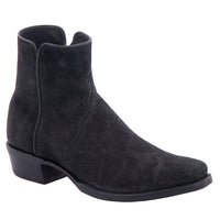 Men’s Short Black Sueded Elephant Boot with Mini Vibram