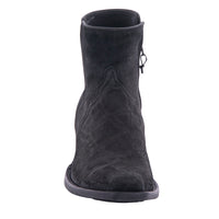 Men’s Short Black Sueded Elephant Boot with Mini Vibram