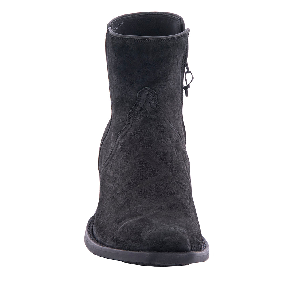 Men’s Short Black Sueded Elephant Boot with Mini Vibram