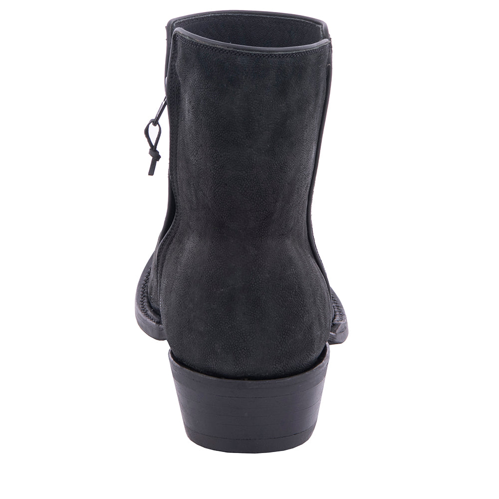 Men’s Short Black Sueded Elephant Boot with Mini Vibram