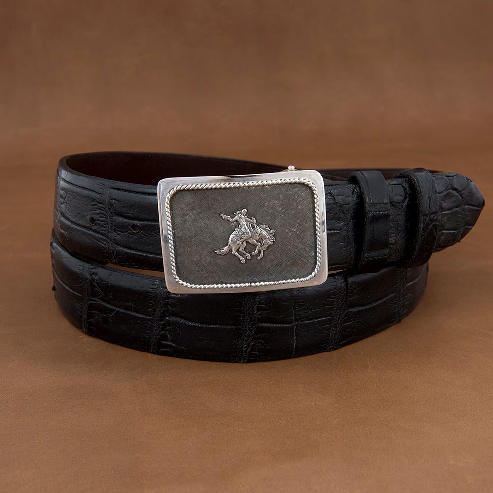 Grove Heavy Matte Buckle with Bronc