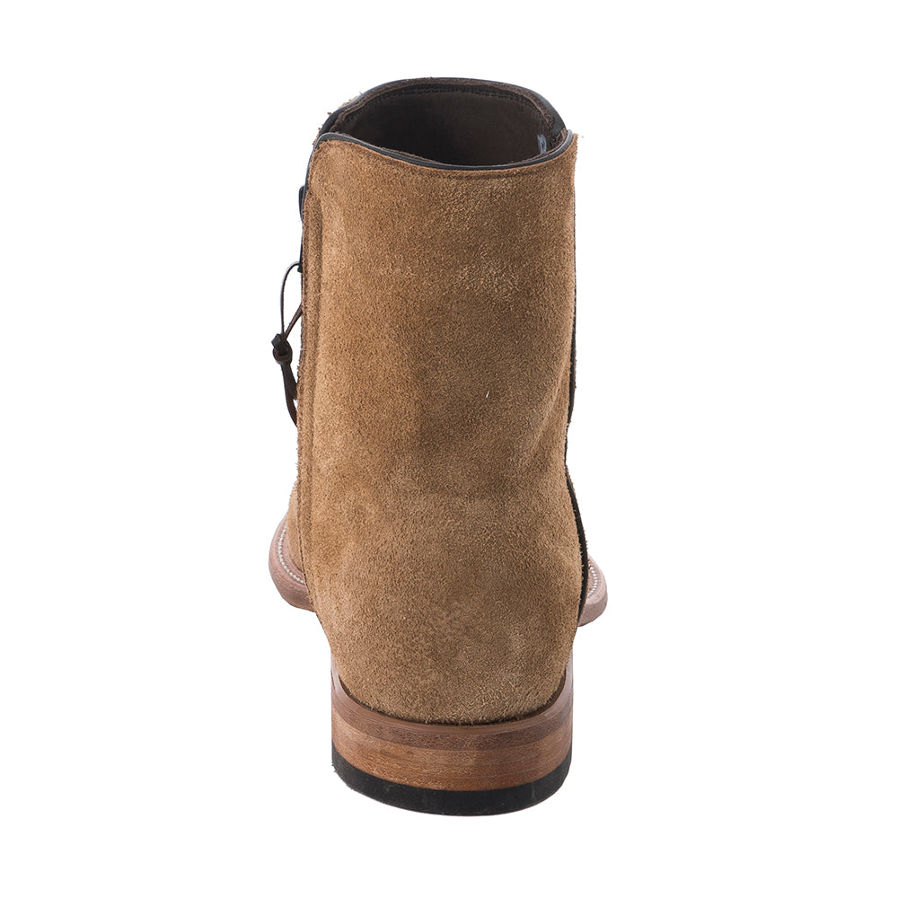 Men's Short Tan Roughout Roper Boot