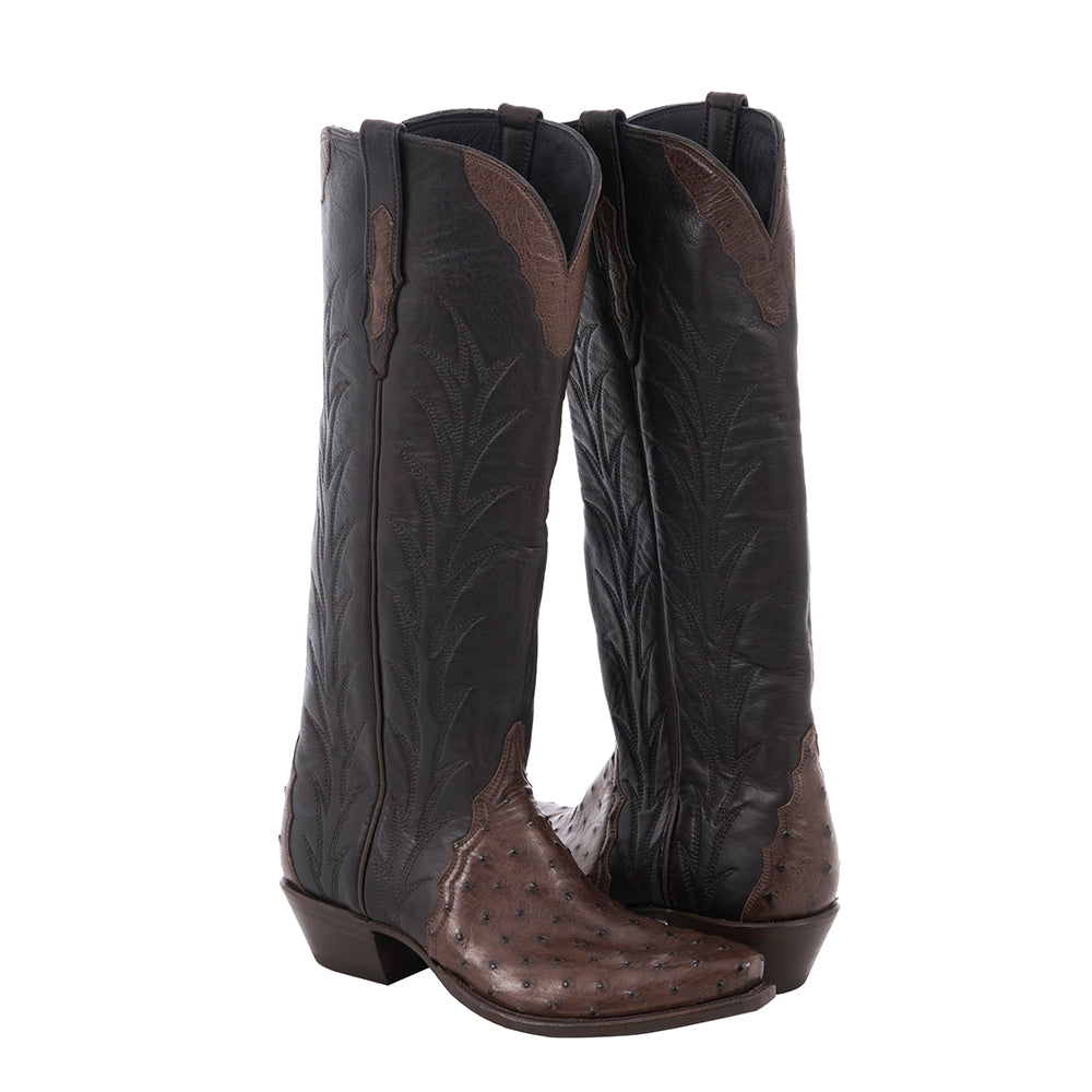 Ladies 17" Kango Full Quill Ostrich Winn Cowboy Boot