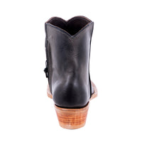Ladies Dark Grey Burnished Aniline Short Boots
