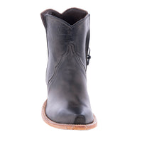 Ladies Dark Grey Burnished Aniline Short Boots