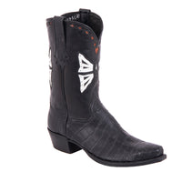 Ladies 12" Black Gator Butterfly Cowboy Boots