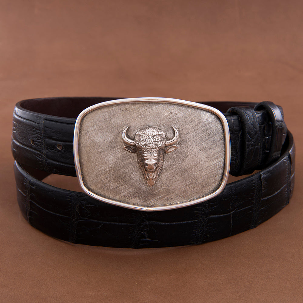Colt Crosshatch Buckle with Bison Head
