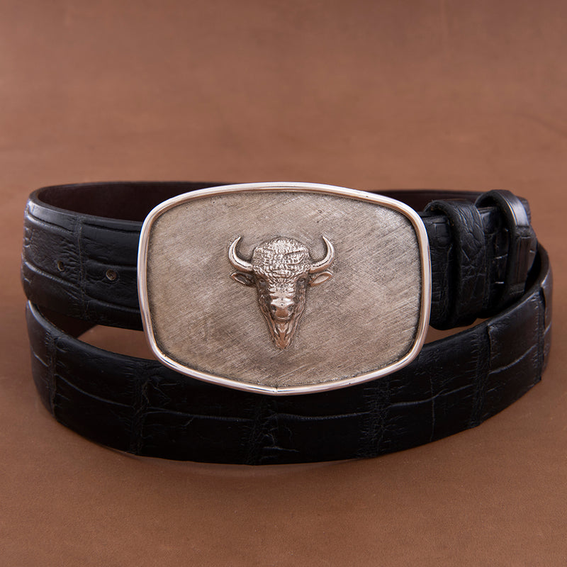 Colt Crosshatch Buckle with Bison Head