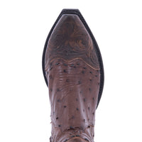 Ladies Antique Kango and Ostrich Hand Tooled Short Boot