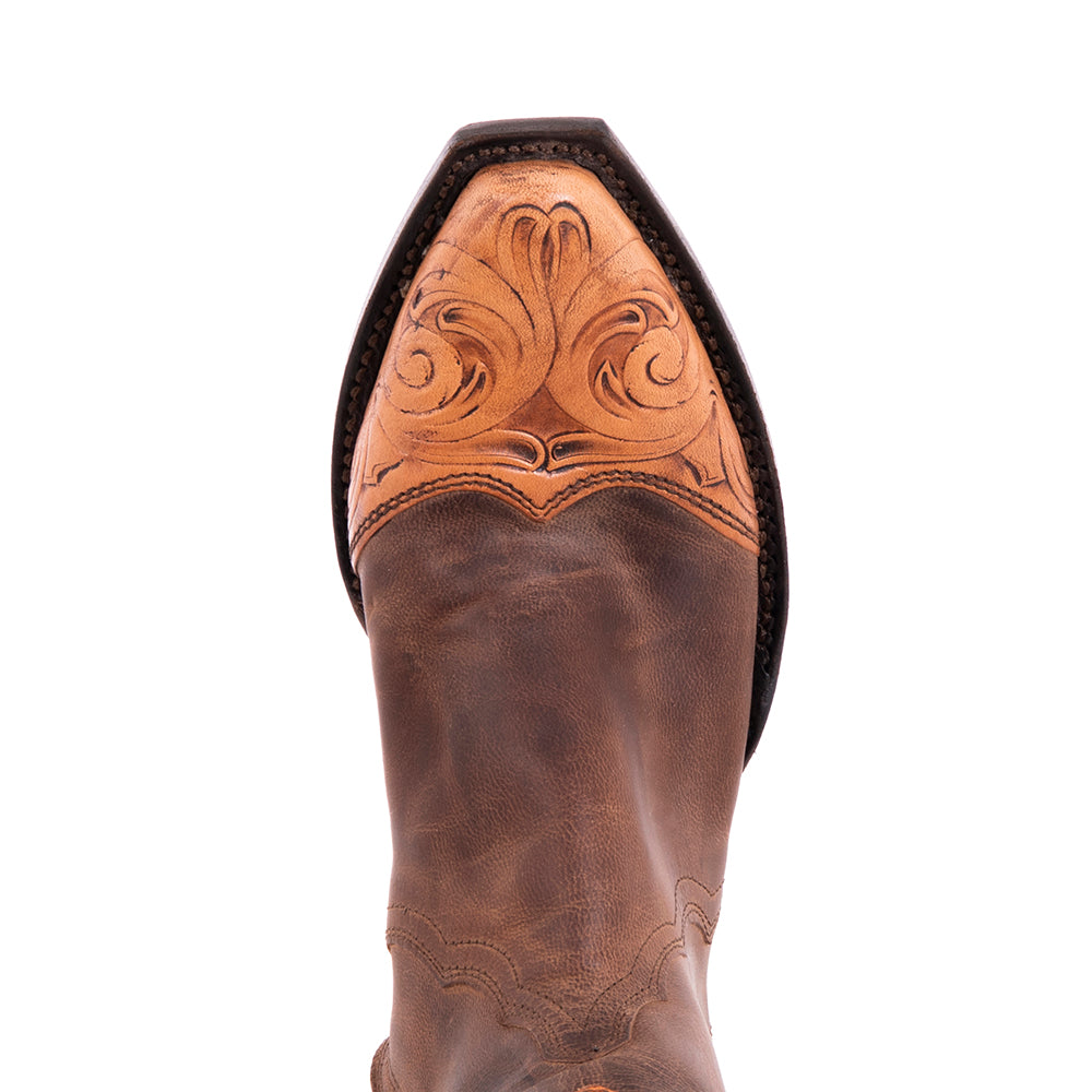 Ladies Short Antique Tooled Canella Goat Boots