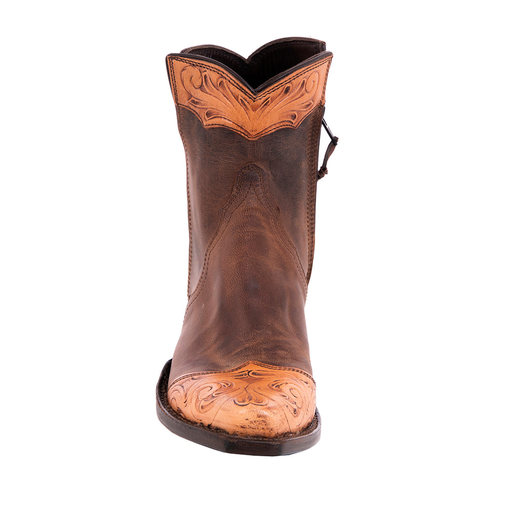 Ladies Short Antique Tooled Canella Goat Boots