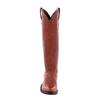 Ladies 16" Cognac Full Quill Ostrich Cowboy Boots