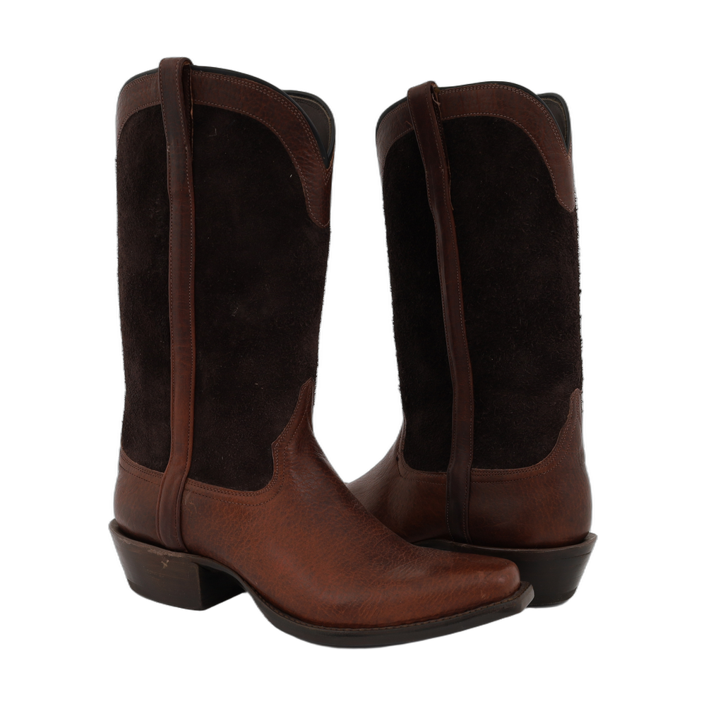 FS MEN'S 12-2 MOCHA BISON CH MOTO RO UPPER COVERD SIDE SEAM/COLLAR