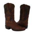 FACTORY SECOND MENS COWBOY MOCHA BISON CANELLA GOAT FERN INLAY 9 D