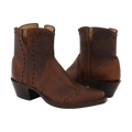 FACTORY SECOND LADIES SHORTY CANELLA GOAT FULL CHOCOLATE BUCKSTITCH 7 C