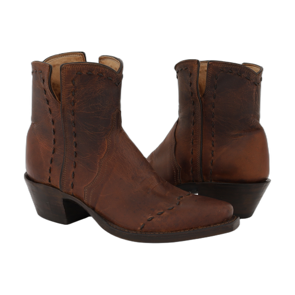 FACTORY SECOND LADIES SHORTY CANELLA GOAT FULL CHOCOLATE BUCKSTITCH 7 C