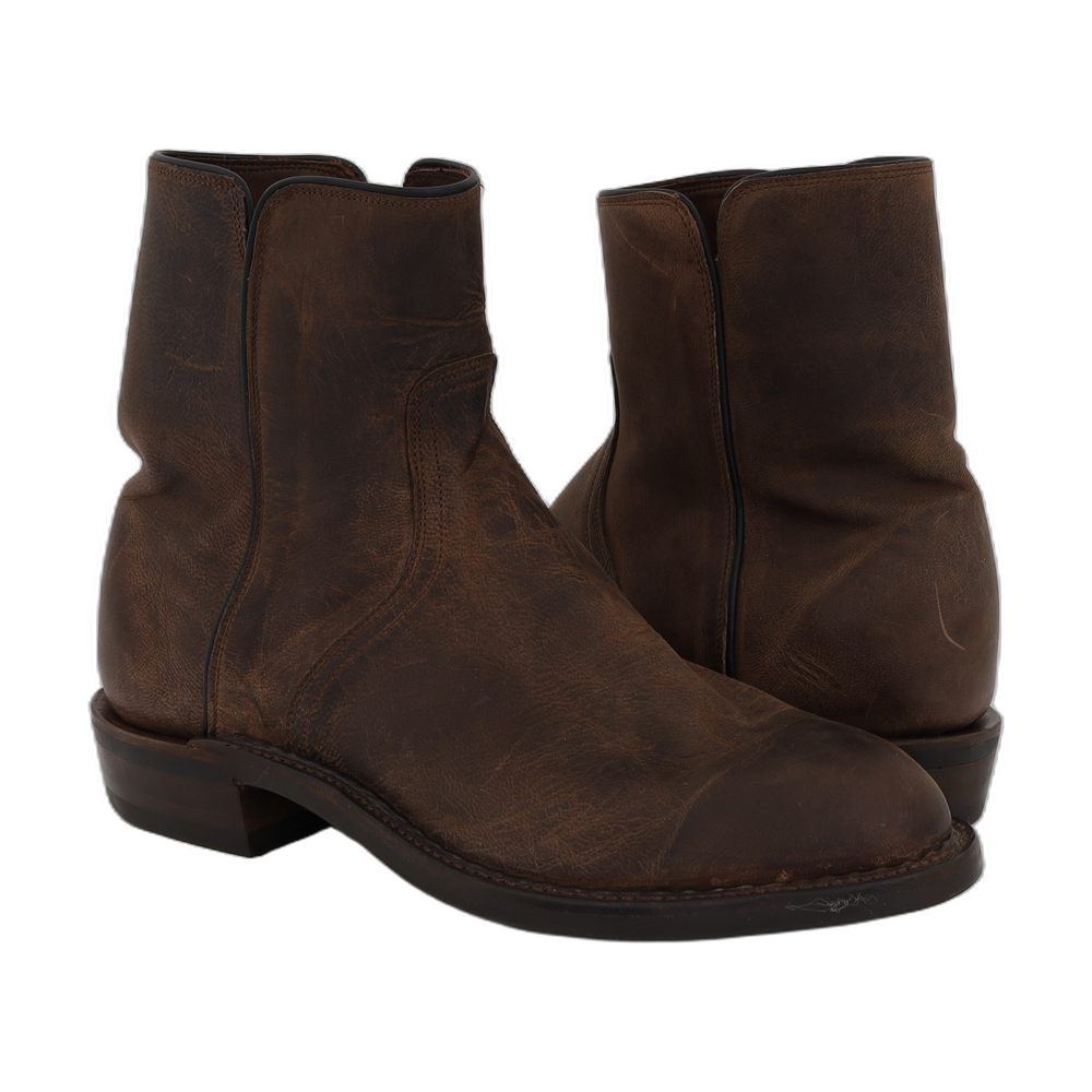 MENS SHORT TOBAC GOAT ALL OVER ROPER WITH MINI VIBRAM 8 EE