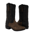 FS MEN'S 12-2 TAN GIRAFFE BLACK ANILINE CROWN COWBOY BOOT 9 EE