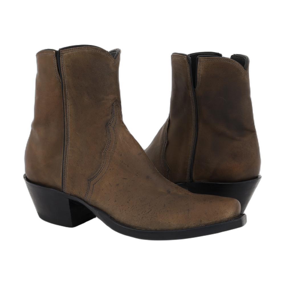 FACTORY SECOND LADIES GREY MADDOG GOAT SHORT ZIP BOOT 6.5 C