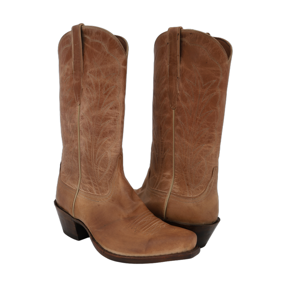 FS LADIES 13-2 TAN MADDOG WINN STITCH TB COWBOY BOOT 6.5 C