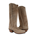 6.5 C LADIES 15-2 CREME BREAK COVERED SIDE SEAM 1/2 BROWN BUCKSTITCH COWBOY BOOT 6.5 C
