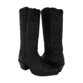 FACTORY SECOND LADIES 13-2 BLACK MADDOG WHITE WINN TB COWBOY BOOT 6.5 C