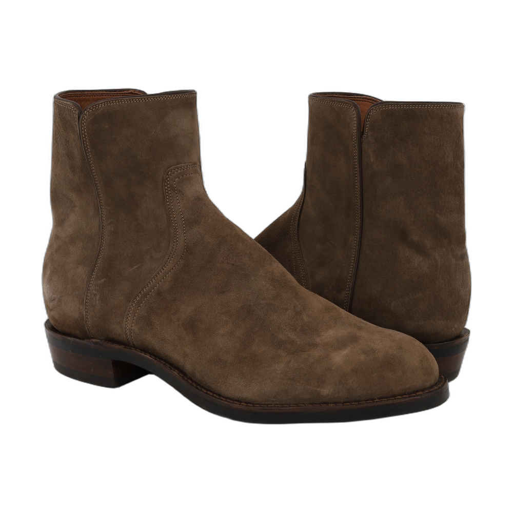 FACTORY SECOND MENS SHORT BROWN BOAR ROPER WITH MINI VIBRAM 10.5 EE