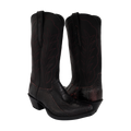 FACTORY SECOND MENS 12-2 BLACK CHERRY OSTRICH LEG WILD MINK 12-2-3 COWBOY BOOT 9.5 D