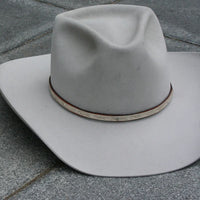 Montie Montana Sterling Silver Hatband on Natural Leather