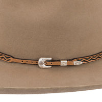 Antique Brown Aztec Hat Band with Turquoise