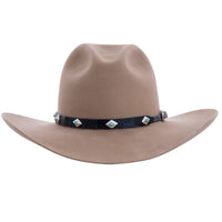 Blue Gator Hat Band with 9 Turquoise Stones & Sterling Silver Diamonds