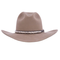Diamond Half Diamond Hatband on Brown Leather