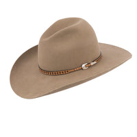 Antique Brown Hat Band with Red Santa Fe Star