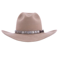 Storyteller Concho Hat Band On Brown Leather