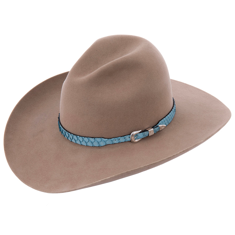 Turquoise Python Exotic Wide Hat Band