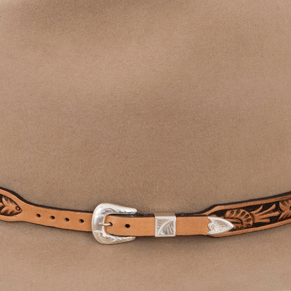 ANTIQUE BROWN WIDE WILDROSE HATBAND