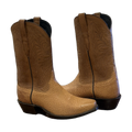 Men's 12-2 Tan Pebbled Bison Tan Cow Hide Spider Spur Lip Cowboy Boot