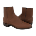 Men's Short Chocolate PU Cow Hide Roper with Butyl Sole