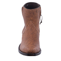 Men's Short Tan Pebbled Bison Boot