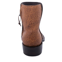 Men's Short Tan Pebbled Bison Boot