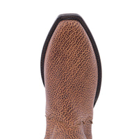 Men's Short Tan Pebbled Bison Boot