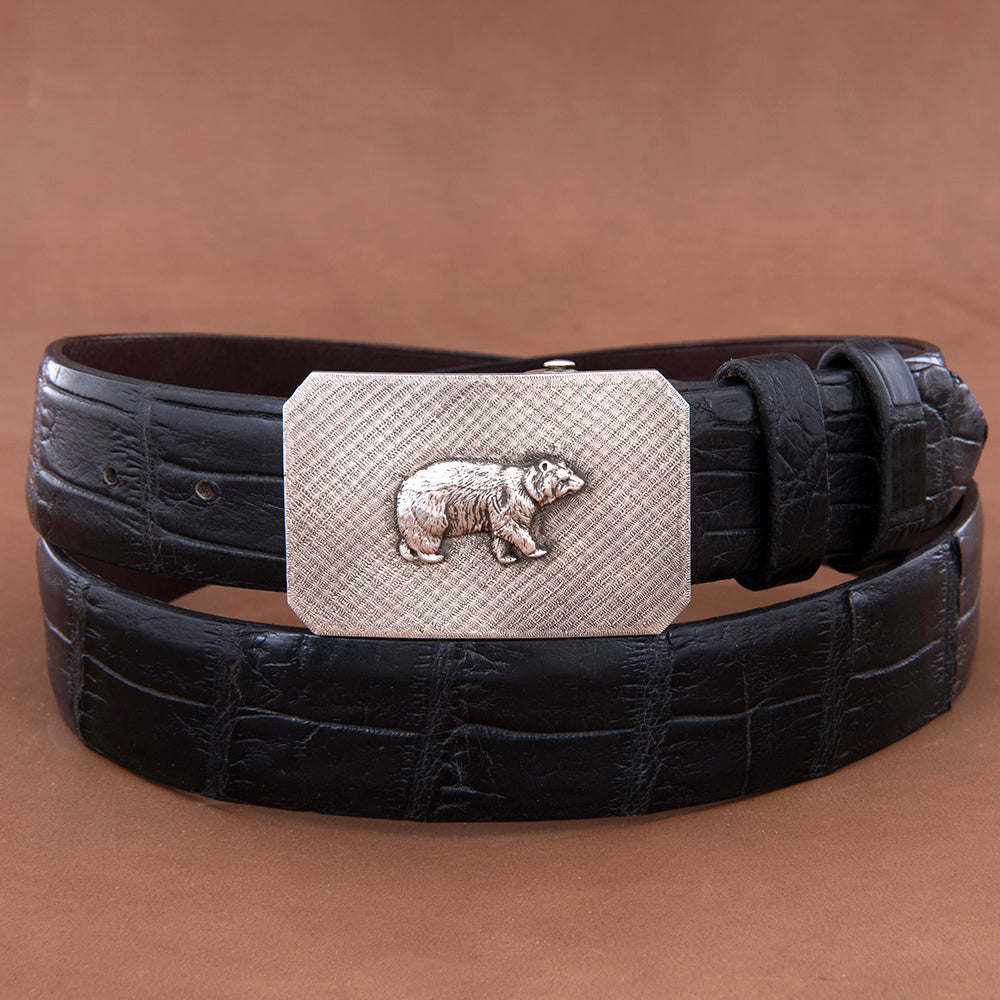 Mesa Heavy Matte Buckle with Bear