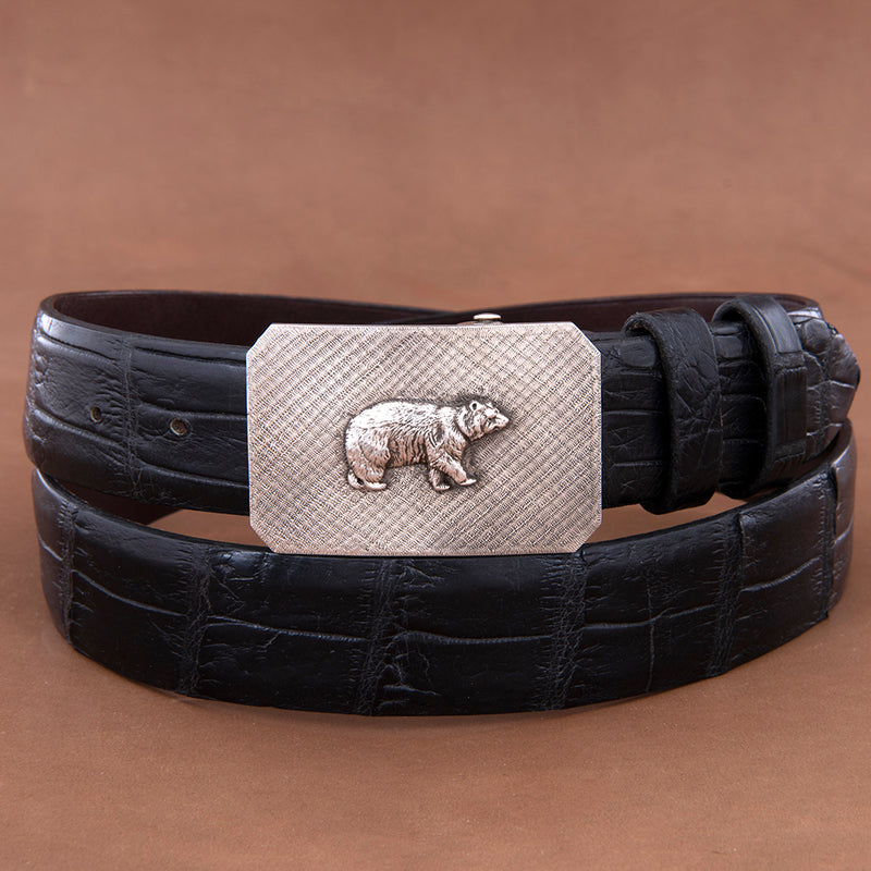Mesa Heavy Matte Buckle with Bear