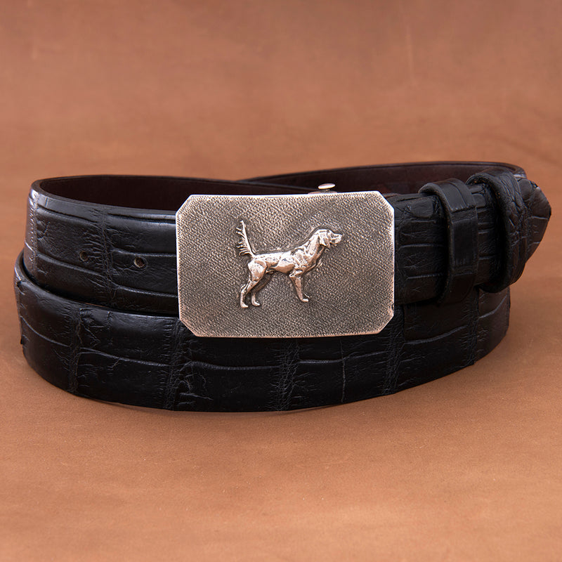 SST Mesa Heavy Matte Buckle w/Hunting Dog