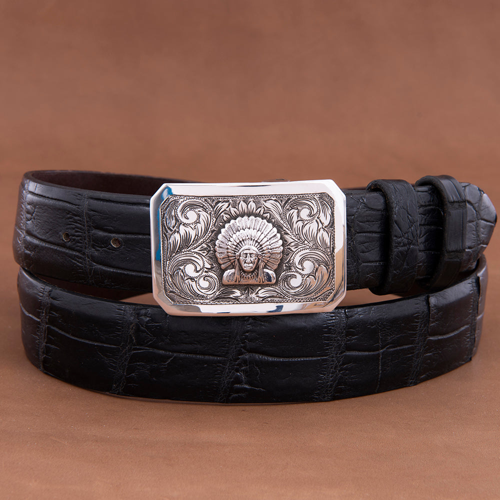 Mesa Western Buckle with Chief and High Polished Border