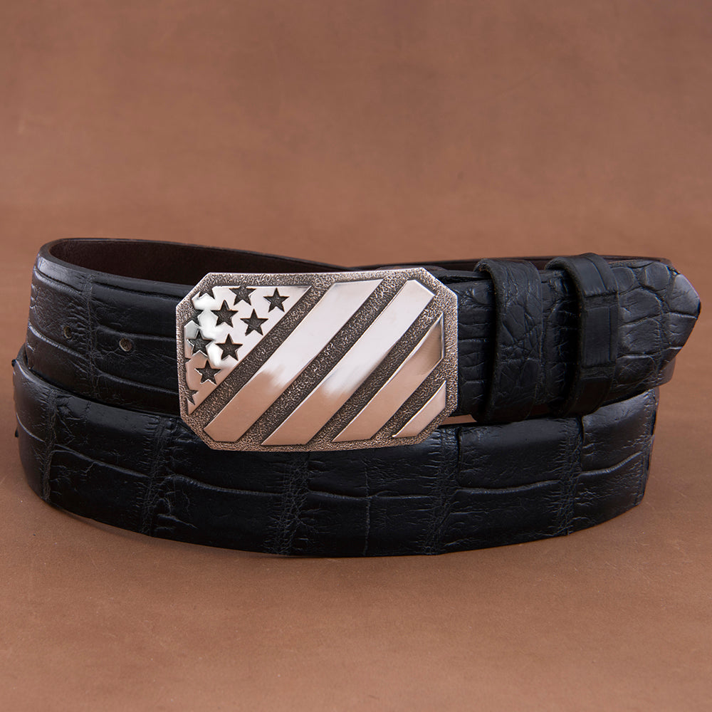 MESA BUCKLE WITH AMERICAN FLAG