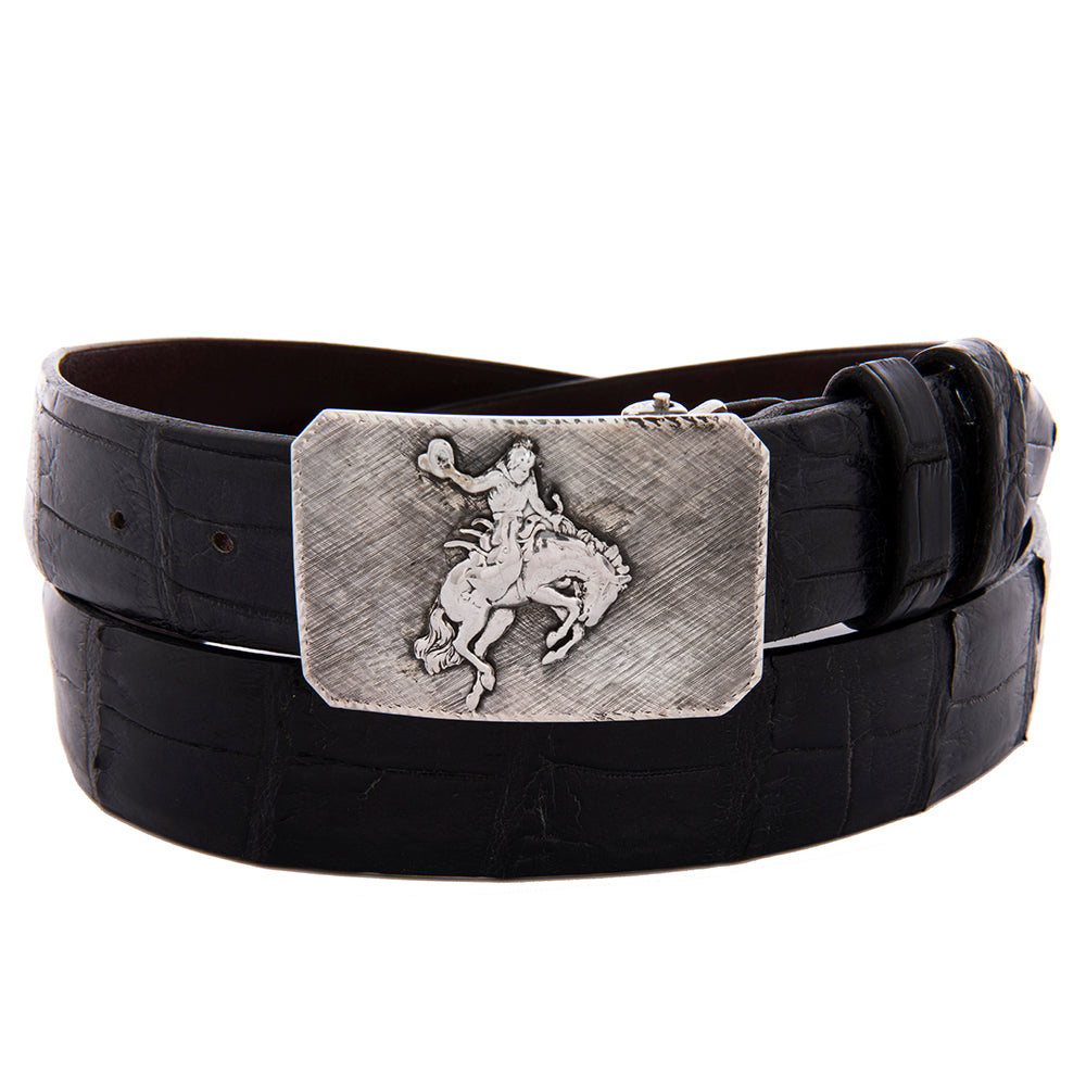 Mesa Crosshatch Buckle with Bronc
