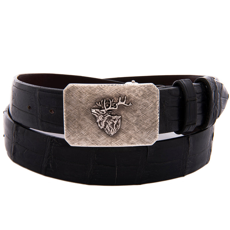 Mesa Crosshatch Buckle with Elk