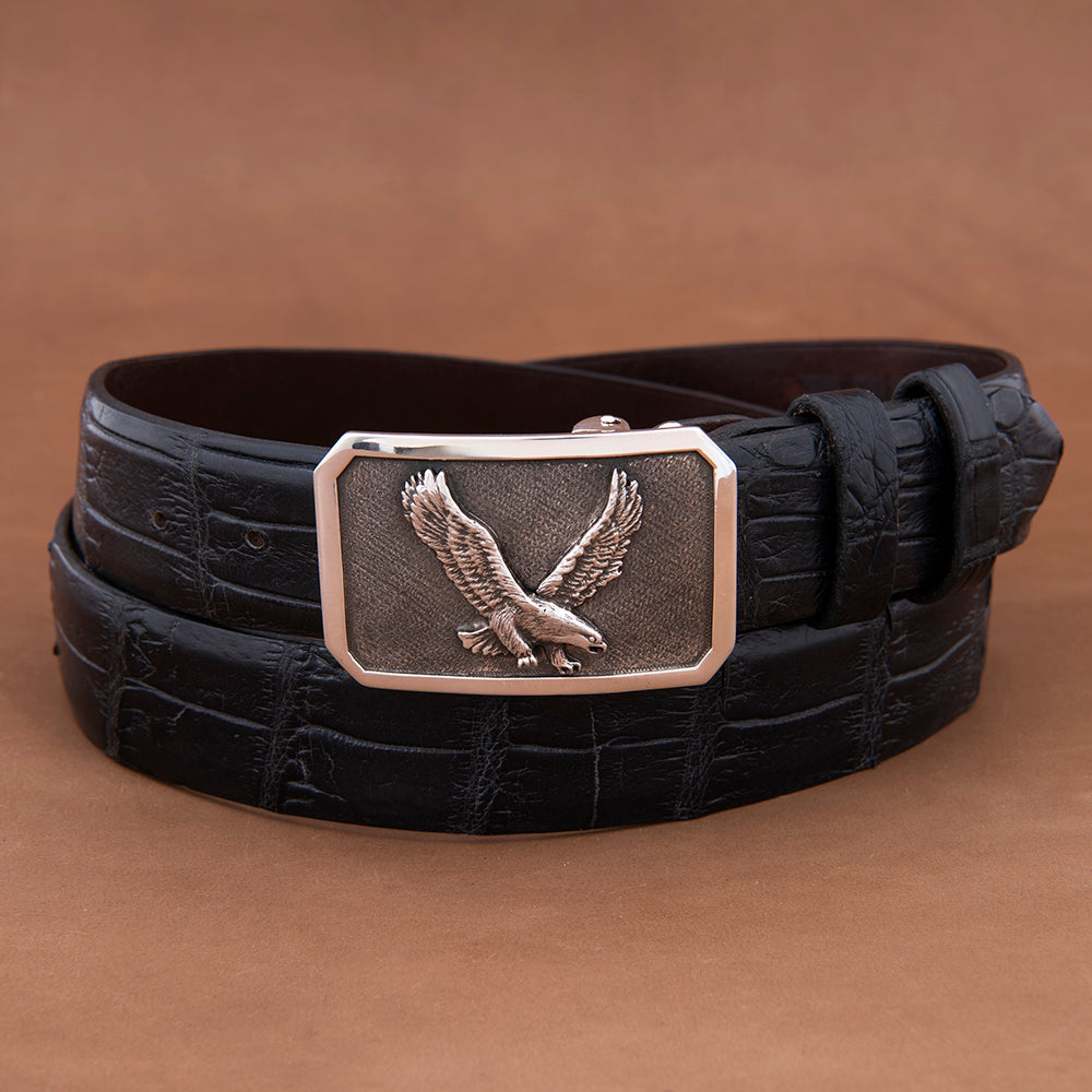 Ridge Heavy Matte Buckle with Eagle
